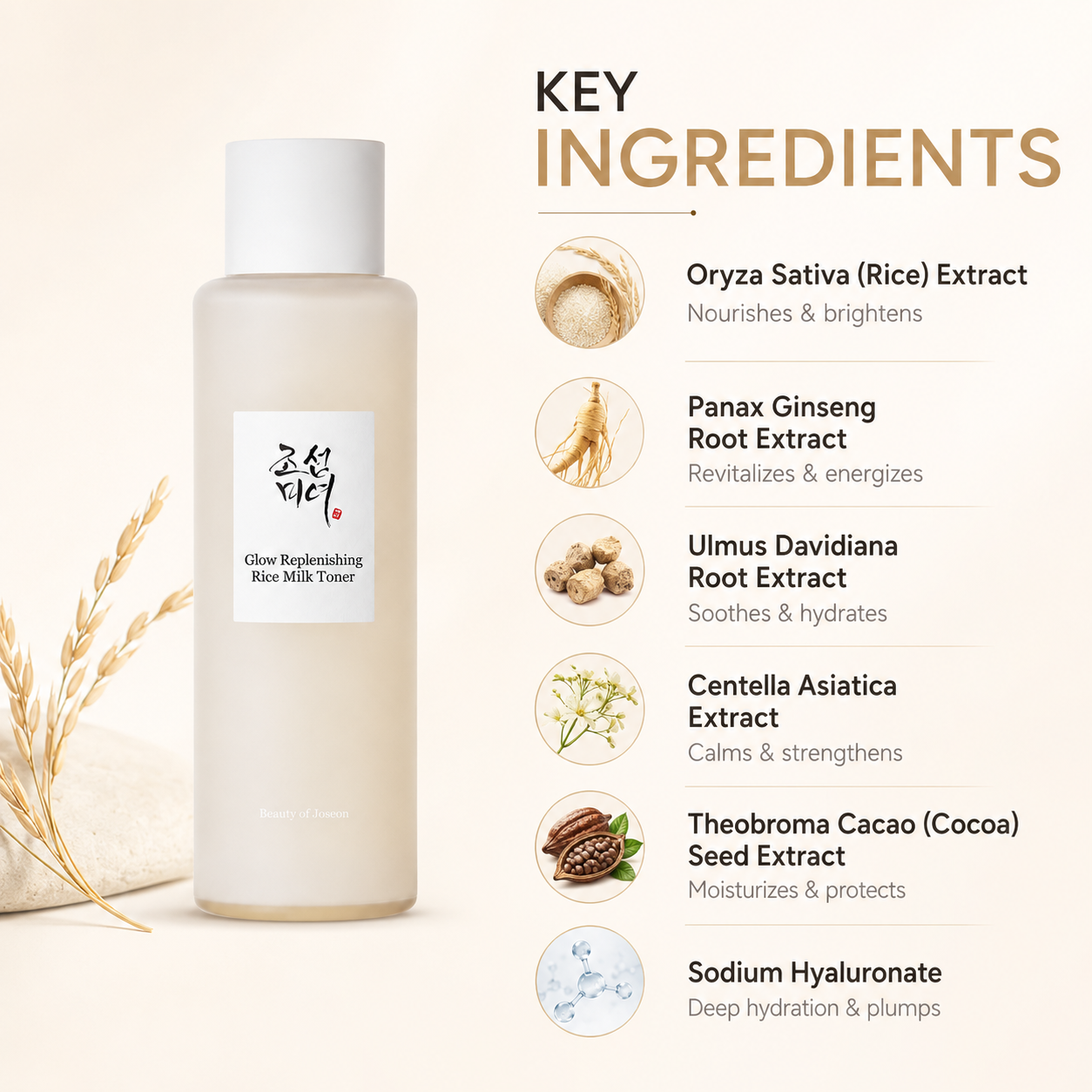 Beauty of Joseon Glow Replenishing Rice Milk Toner 150ml hydrating face toner with rice extract for radiant, moisturized skin
