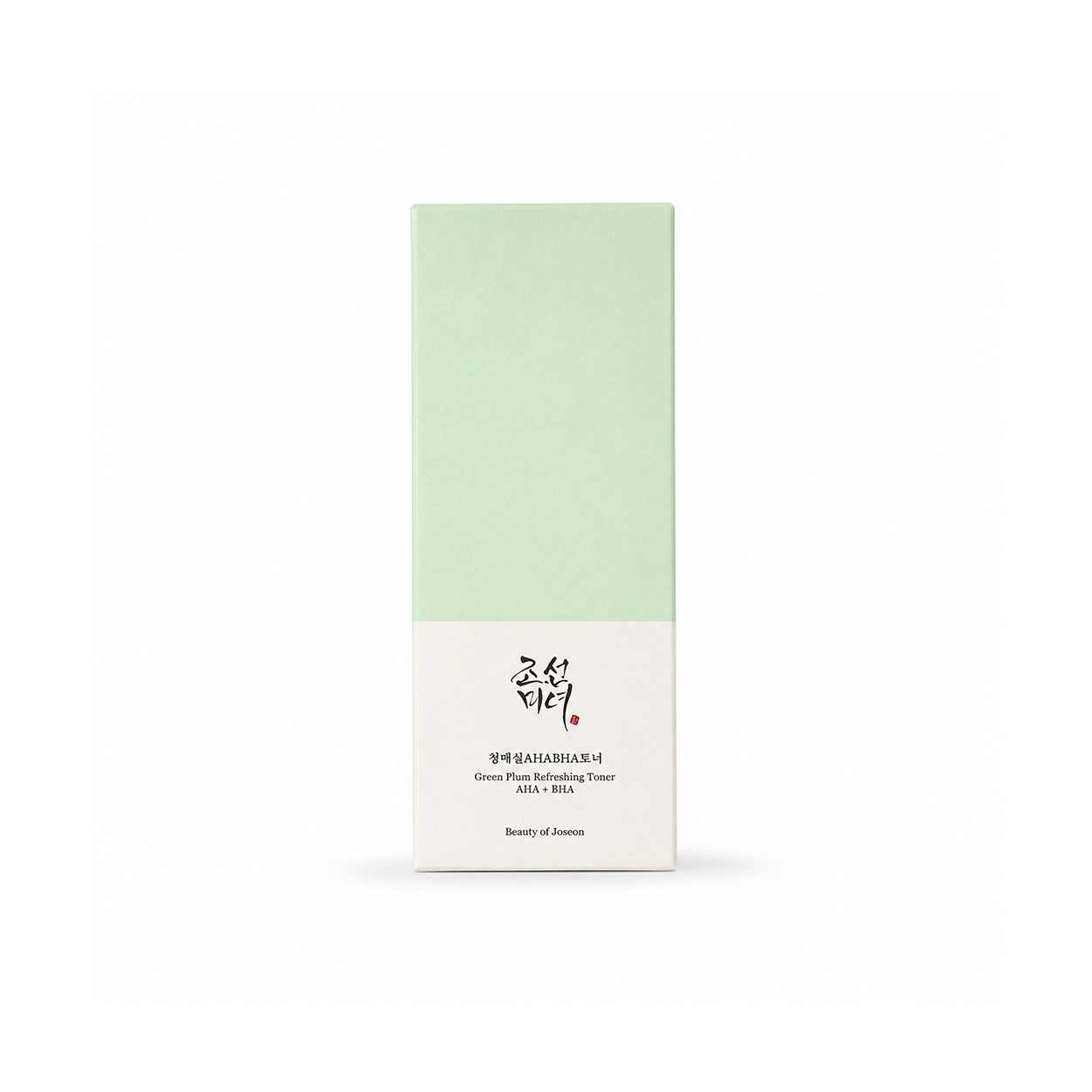Beauty of Joseon Green Plum Refreshing Toner AHA + BHA 150ml exfoliating facial toner for smoother skin texture and pore care.