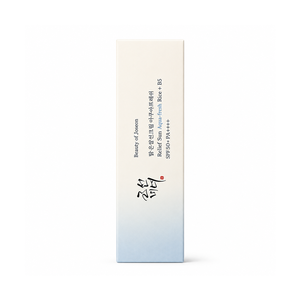 Beauty of Joseon Relief Sun Aqua-Fresh Rice + B5 SPF 50+ PA++++ facial sunscreen 50ml providing lightweight daily UV protection and hydration.
