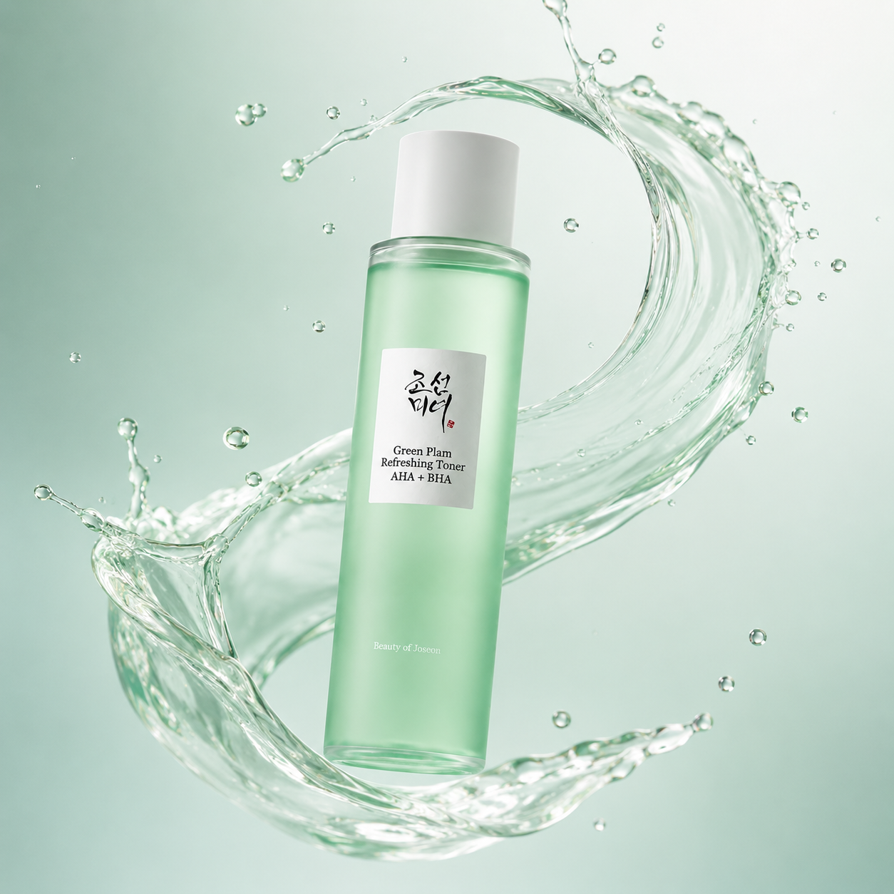 Beauty of Joseon Green Plum Refreshing Toner AHA + BHA 150ml exfoliating facial toner for smoother skin texture and pore care.