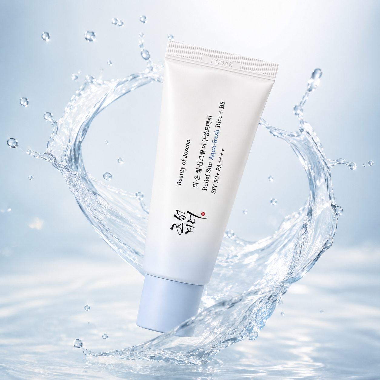 Beauty of Joseon Relief Sun Aqua-Fresh Rice + B5 SPF 50+ PA++++ facial sunscreen 50ml providing lightweight daily UV protection and hydration.