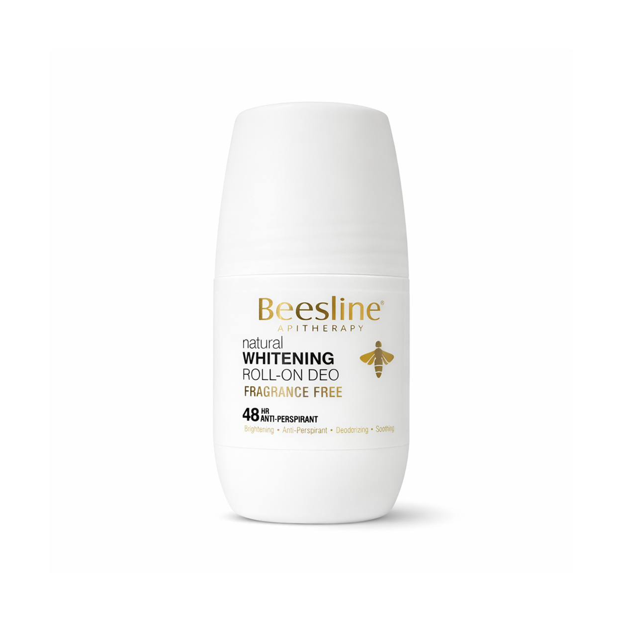 Beesline Natural Whitening Roll-On Deo Fragrance Free 50ML antiperspirant for underarm brightening and 48-hour protection