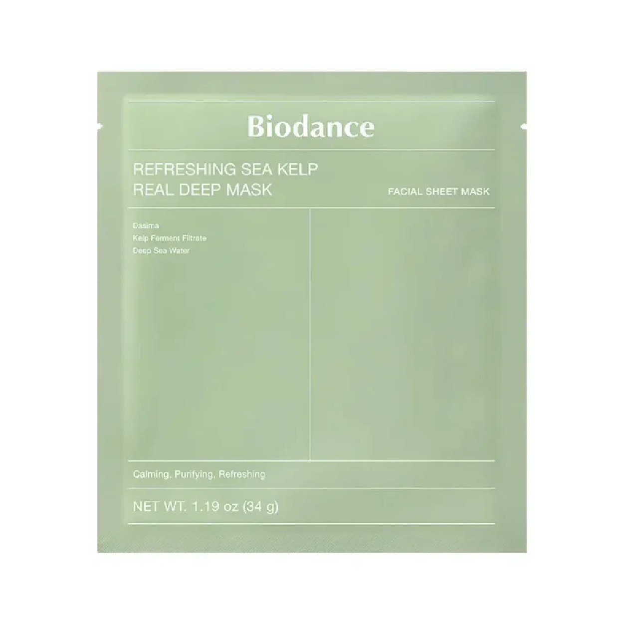 Biodance Refreshing Sea Kelp Real Deep Mask 4 Sheets (Green)
