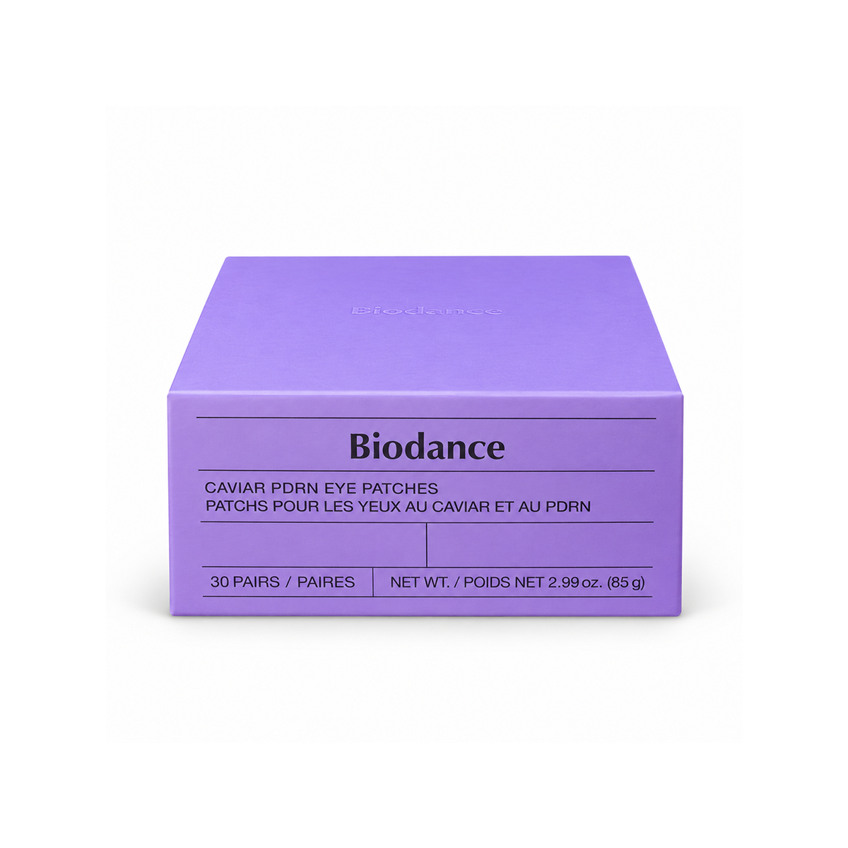 Biodance Caviar PDRN Eye Patches, 30 pairs, 85 g, under-eye skincare patches for hydration and smoother-looking skin.