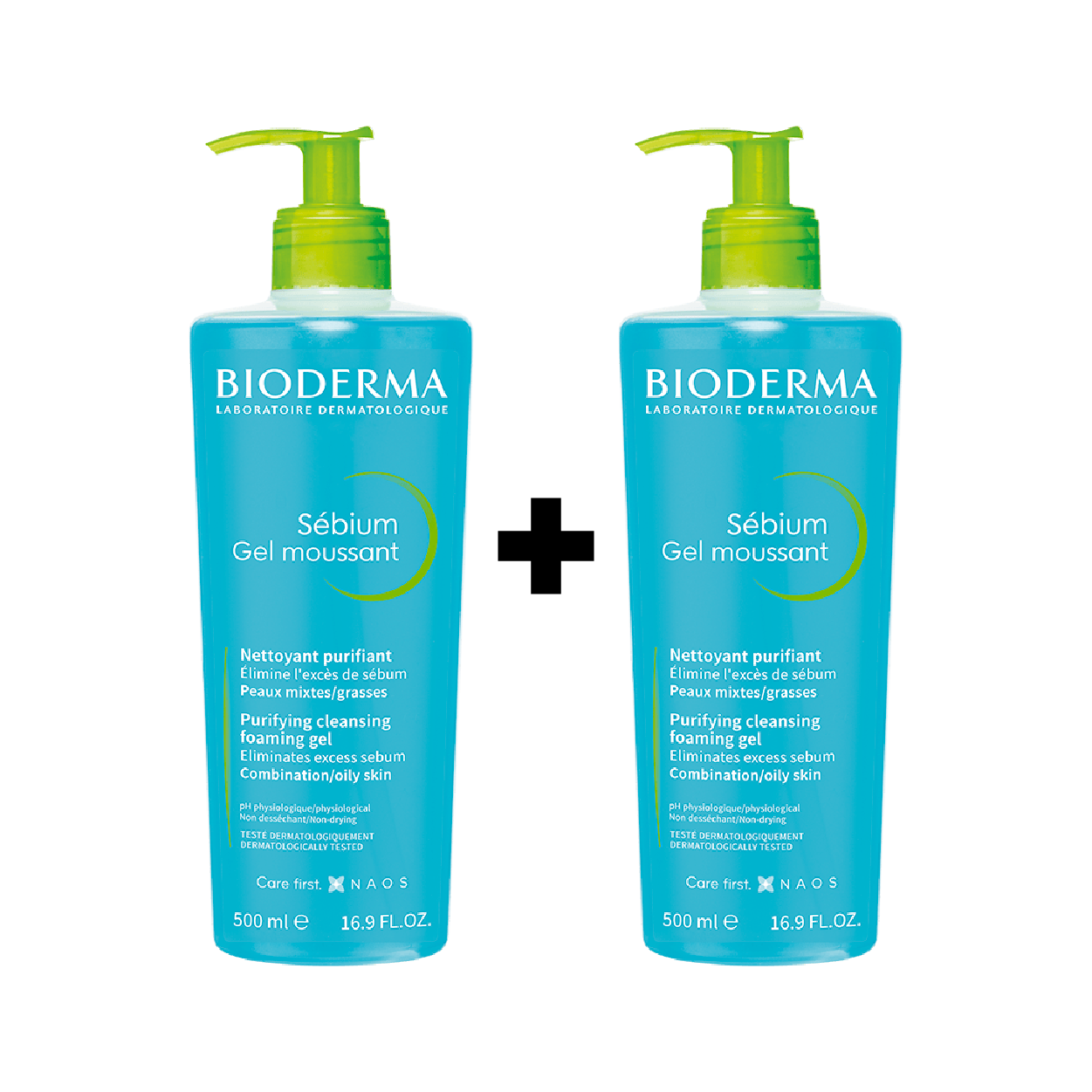 Bioderma Sebium Gel Moussant 500ml (1+1)