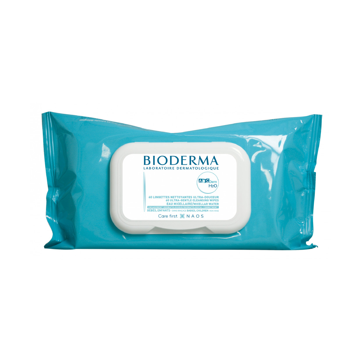 Bioderma ABCDerm H2O Micellar Cleansing Wipes 60ct