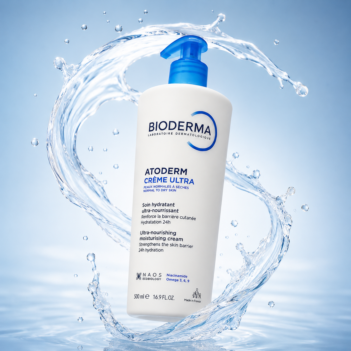 Bioderma Atoderm Crème Ultra 500ml ultra-nourishing moisturising cream for normal to dry skin with 24-hour hydration