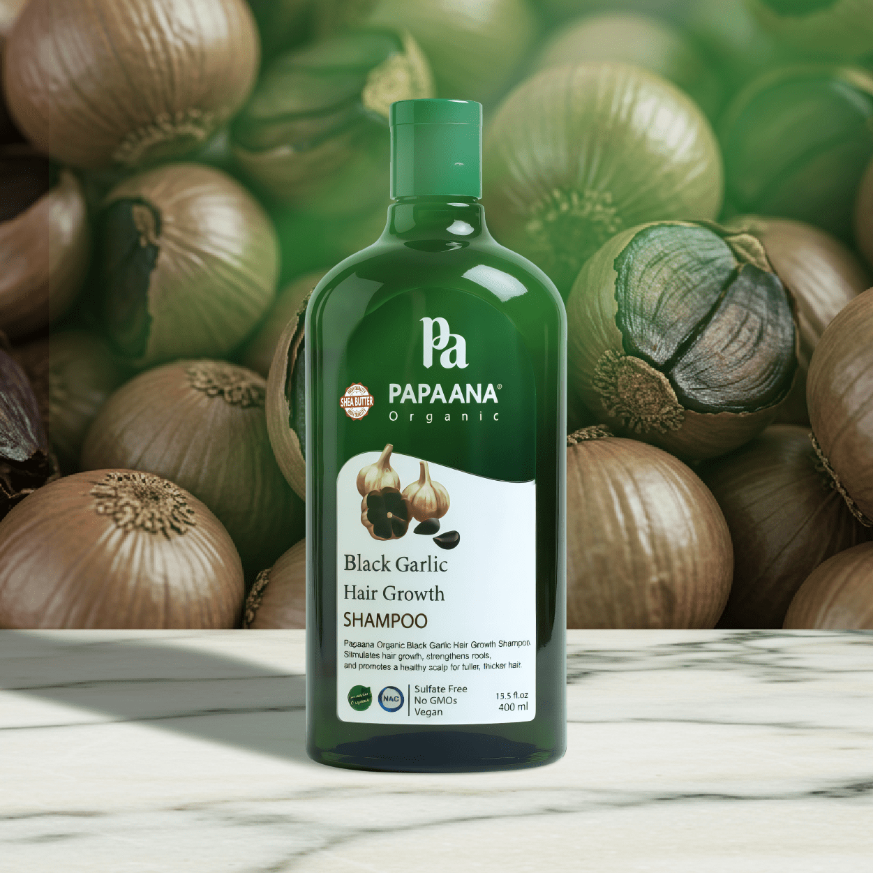 Papaana Organic Black Garlic Hair Growth Shampoo