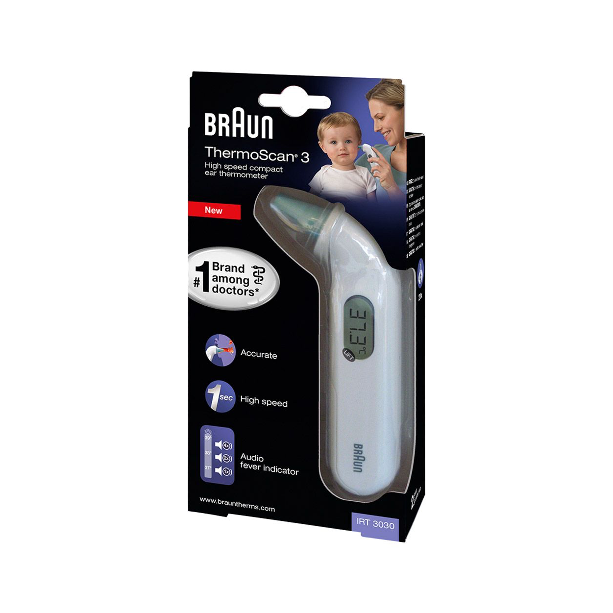 Braun Thermoscan 3 Compact Ear Thermometer- Irt 3030