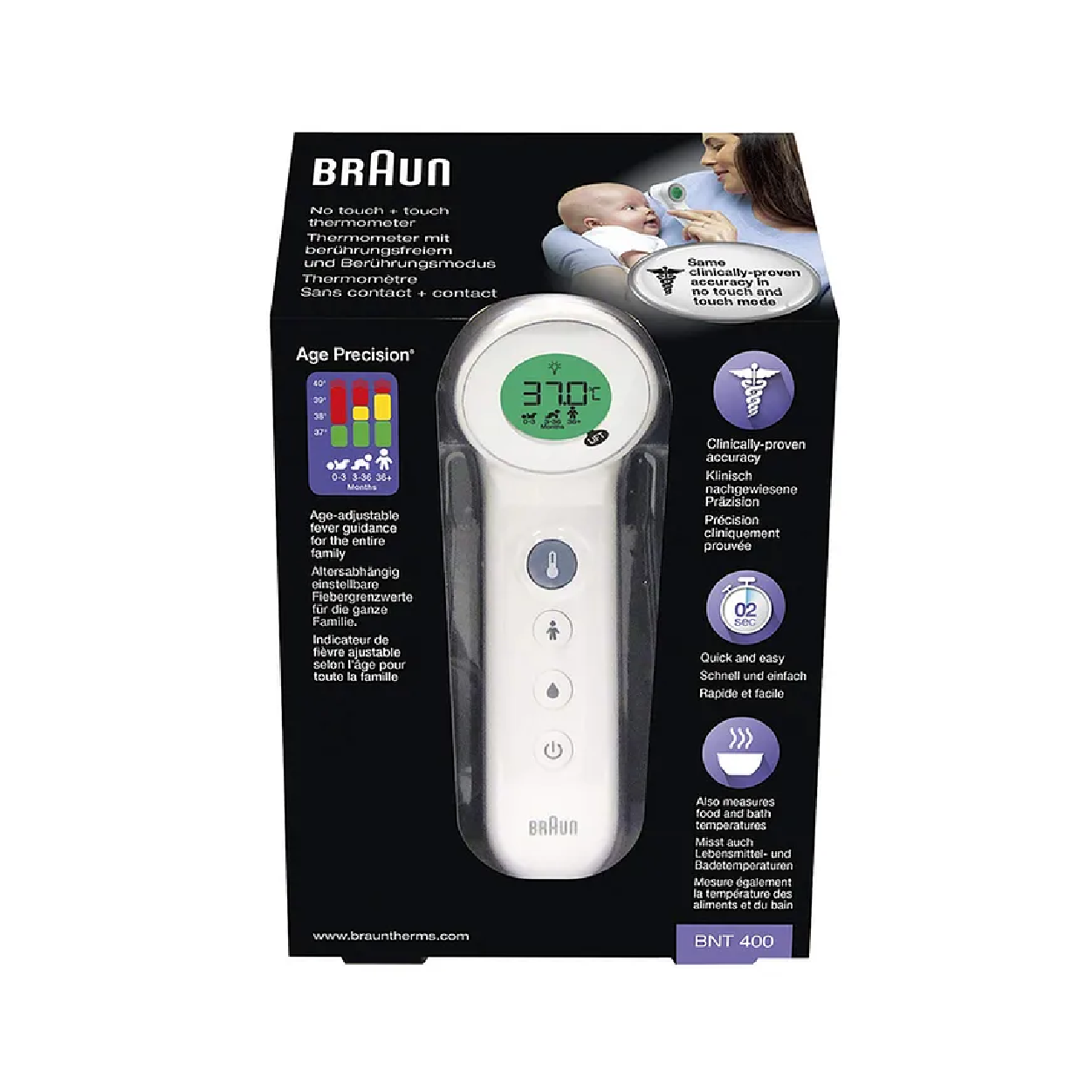 Braun No Touch Thrmtr  White Bnt400