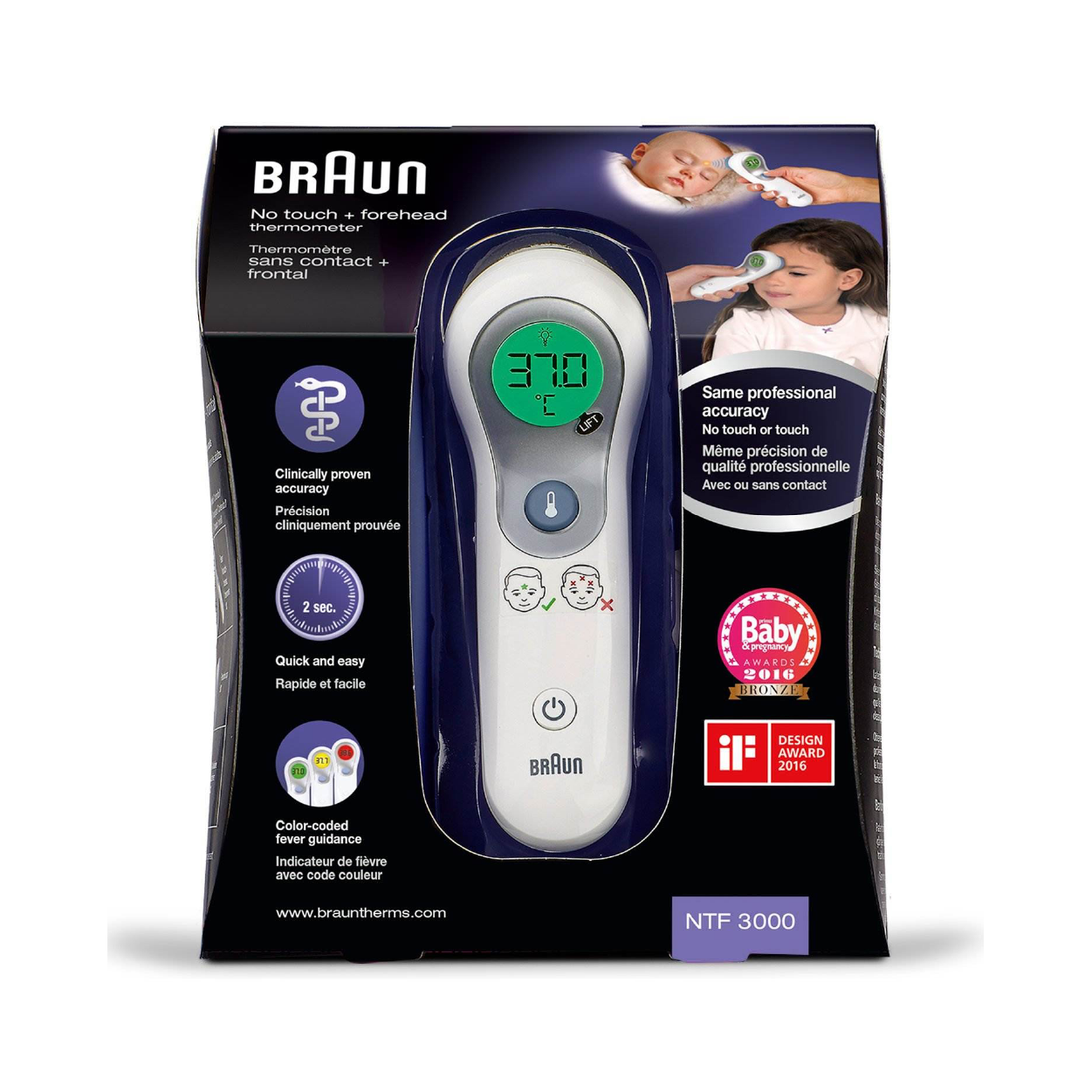 Braun No Touch + Touch Thermometer - Ntf3000