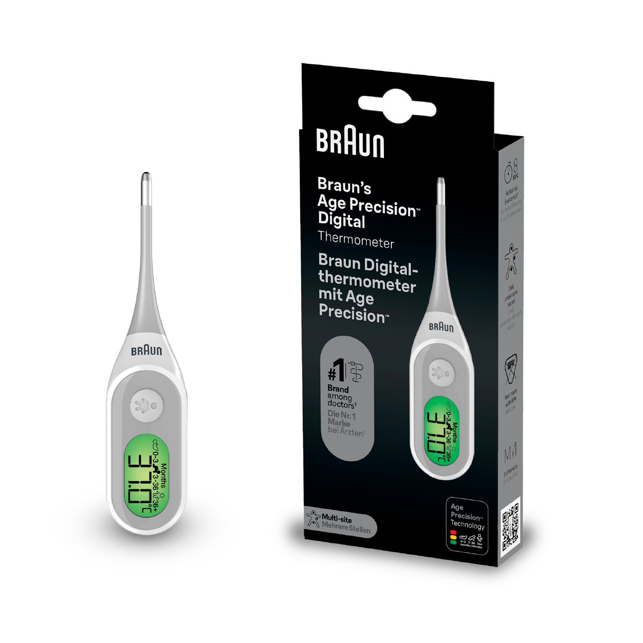 Braun Digital Thermometer Prt2000