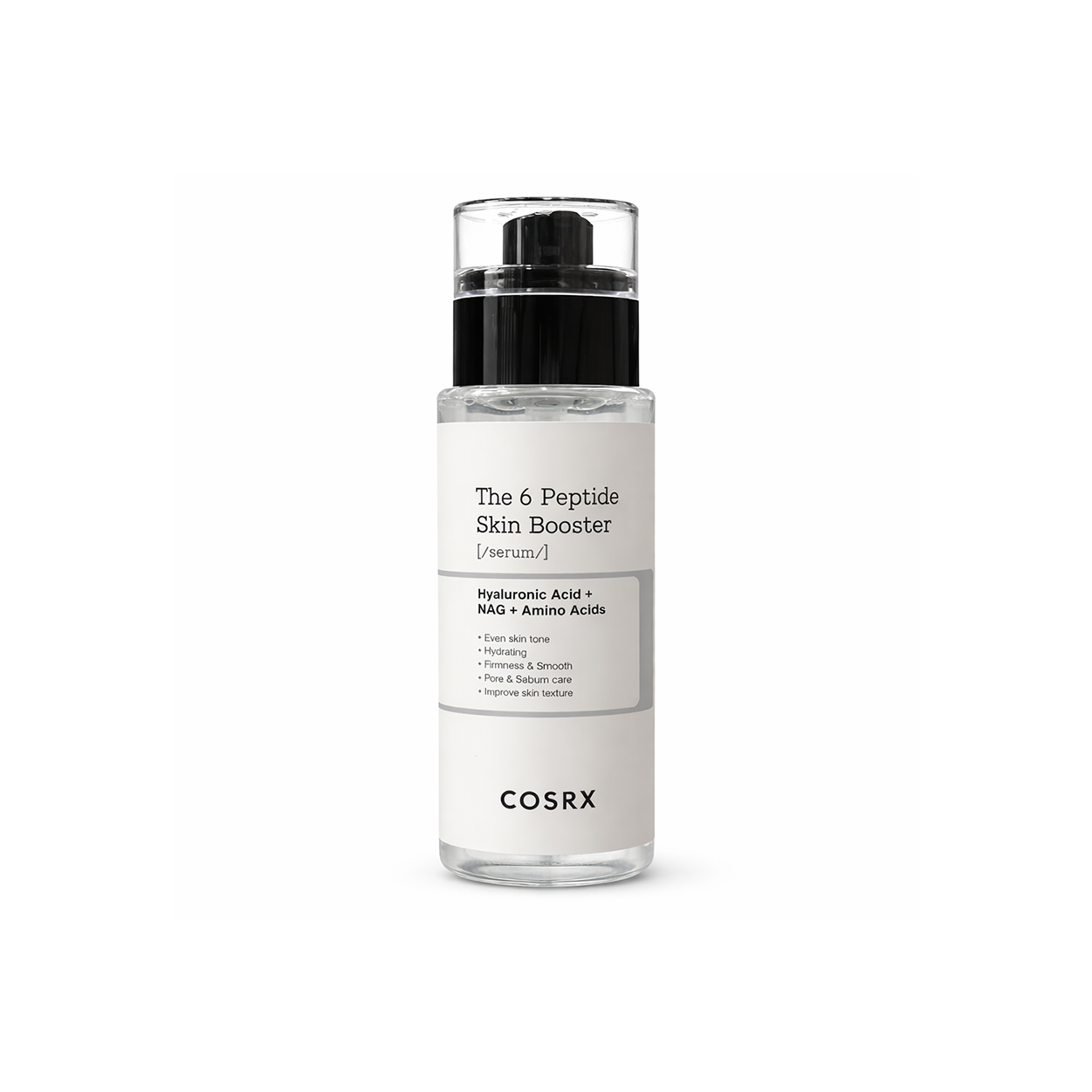 COSRX The 6 Peptide Skin Booster Serum 150ml hydrating peptide face serum designed to improve skin firmness, texture, and hydration