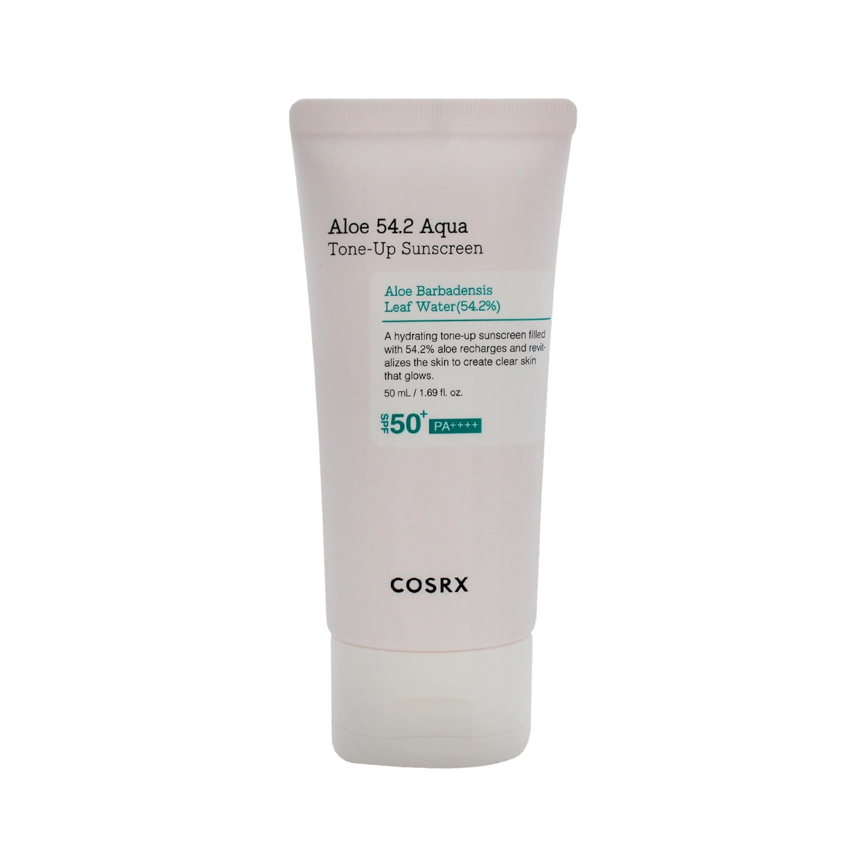 COSRX Aloe 54.2 Aqua Tone-Up Sunscreen SPF50+ 50ml hydrating face sunscreen with tone-up brightening effect