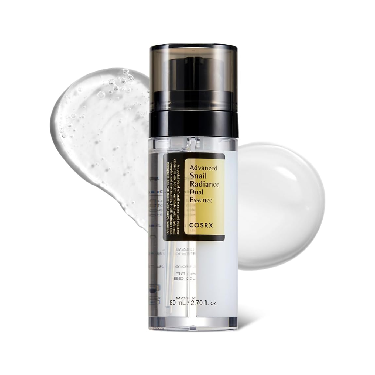 COSRX Advanced Snail Radiance Dual Essence 80ml face essence for hydration and skin brightening with snail mucin and niacinamide