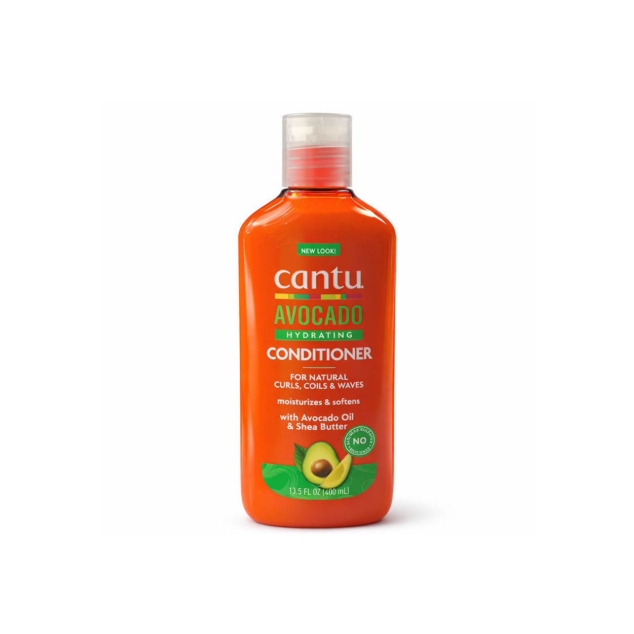 Cantu Avocado Hydrating Conditioner 400ml bottle, moisturizing hair conditioner for dry and curly hair with avocado oil and shea butter