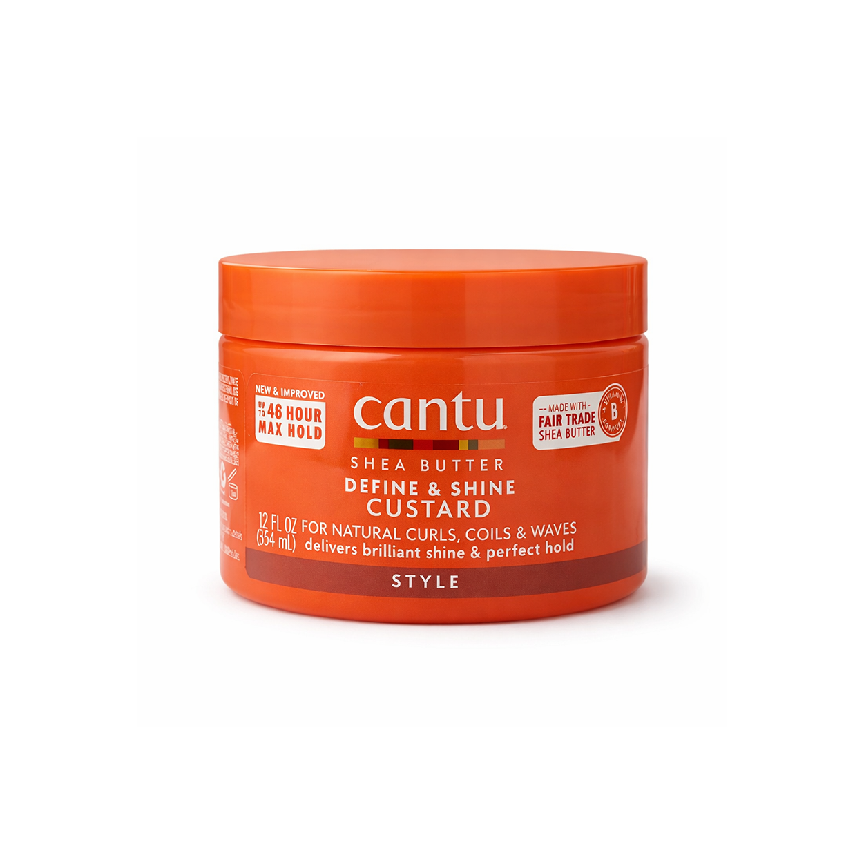 Cantu Shea Butter Define & Shine Custard 354ml curl defining cream for frizz control and shine in natural curly hair