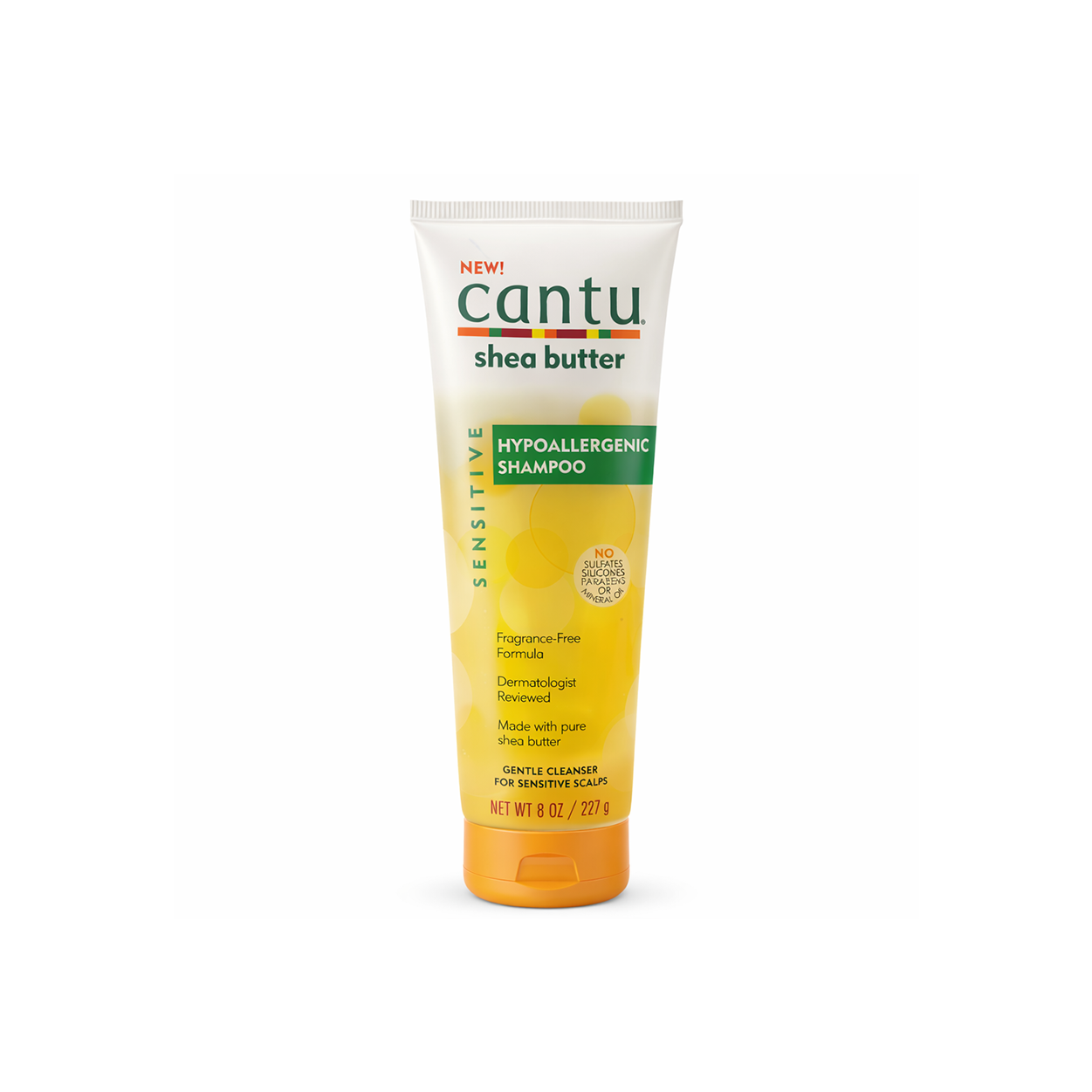 Cantu Shea Butter Hypoallergenic Shampoo 227g gentle fragrance-free shampoo for sensitive scalp and irritation relief