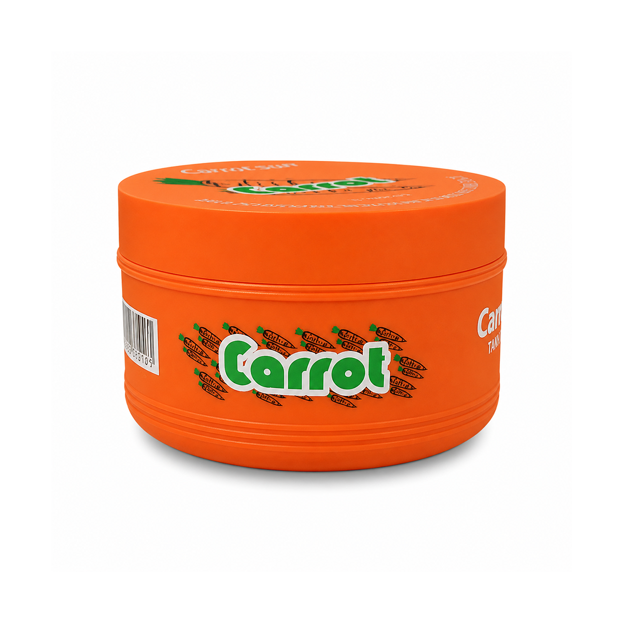 Carrot Sun Tanning Cream 200ml orange jar, fast tanning cream for achieving an even bronze glow while keeping skin soft during sun exposure