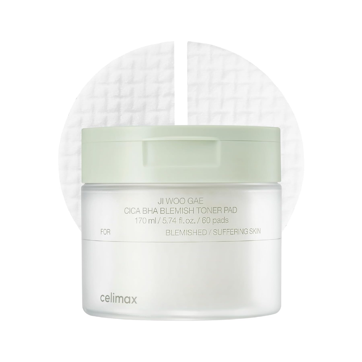 Celimax Cica Bha Blemish Toner Pad 60'S*170Ml