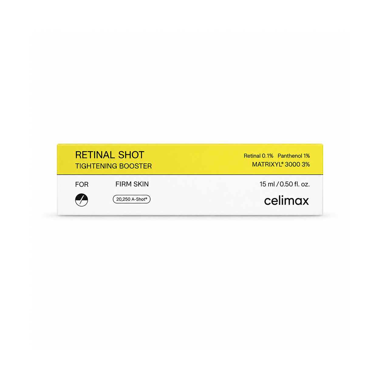 Celimax Retinal Shot Tightening Booster 15ml retinal face serum with Retinal 0.1% for firmer skin and smoother-looking texture