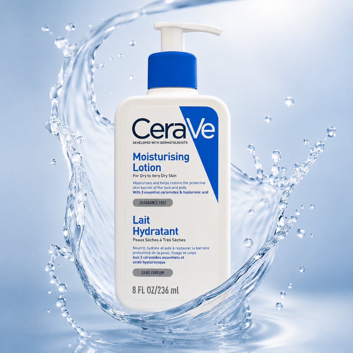 CeraVe Moisturising Lotion for Dry to Very Dry Skin 236ml, fragrance-free lotion for daily skin barrier support