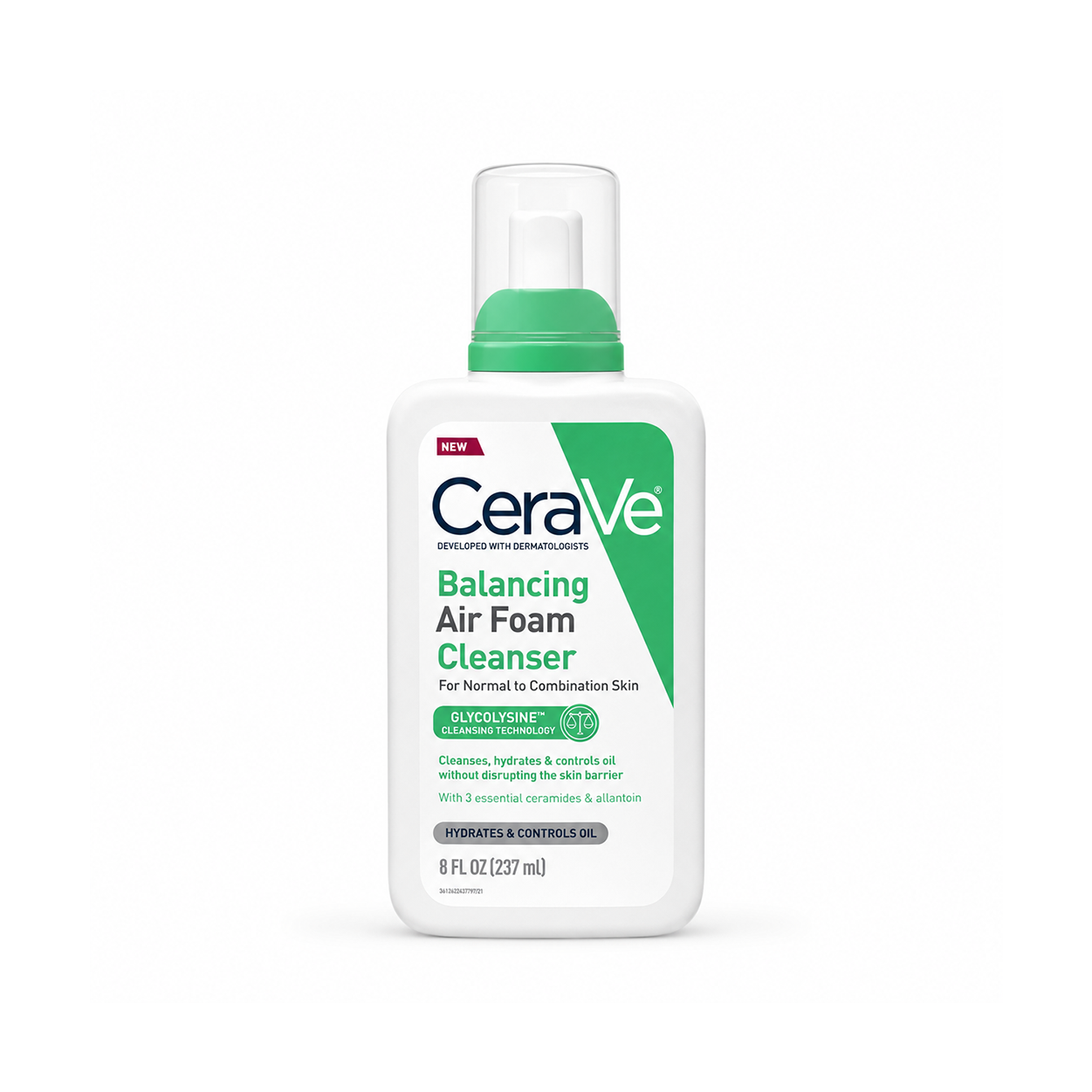 CeraVe Balancing Air Foam Cleanser 237ml foaming facial cleanser for normal to combination skin with oil control benefits