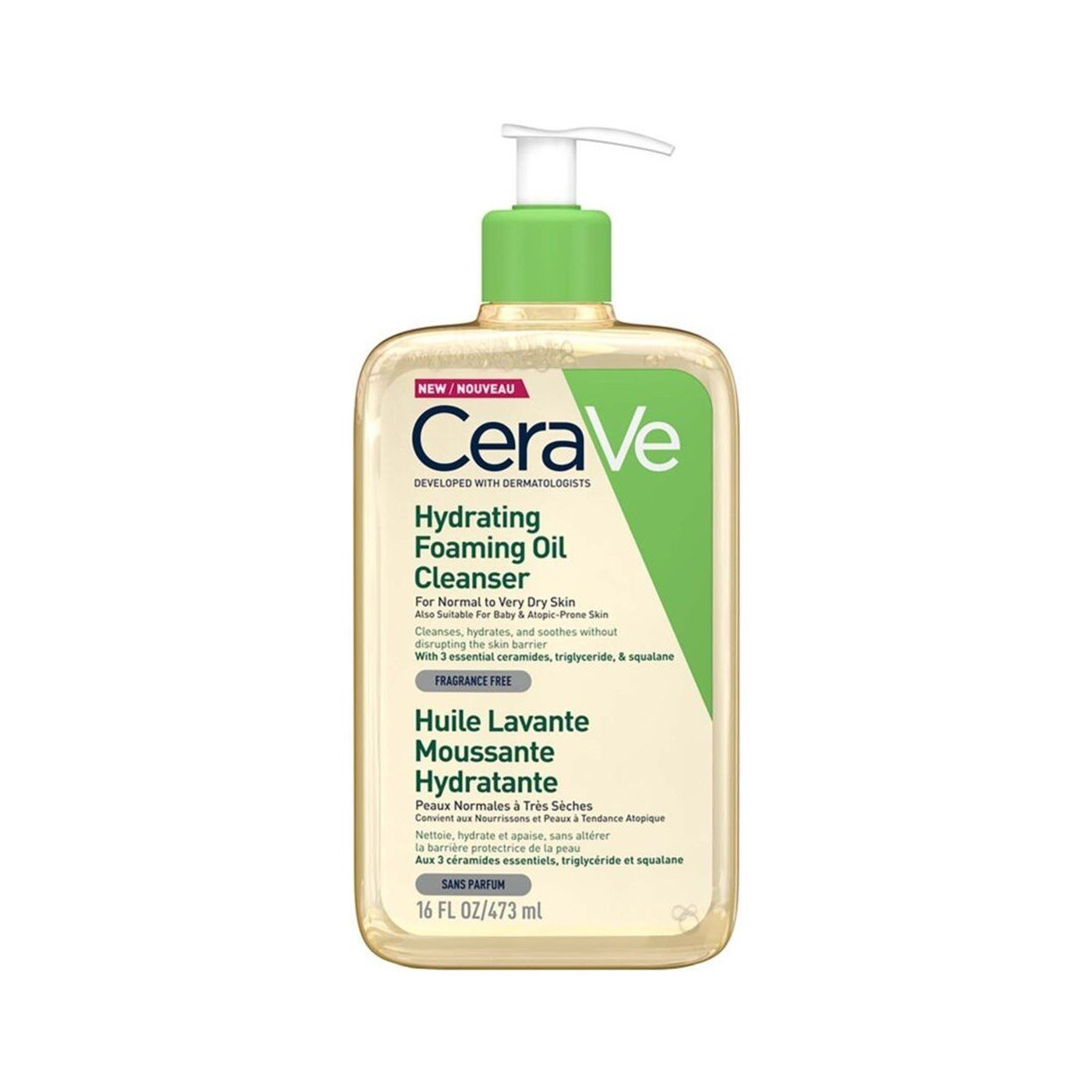 Cerave Hydra-Foam Oil Clensr Nor-Dry 473Ml