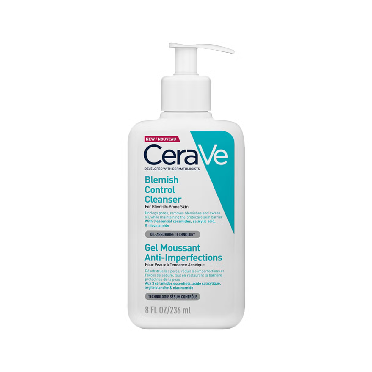 Cerave Blemish Cntrl Clnser Gel-Moussant 236Ml