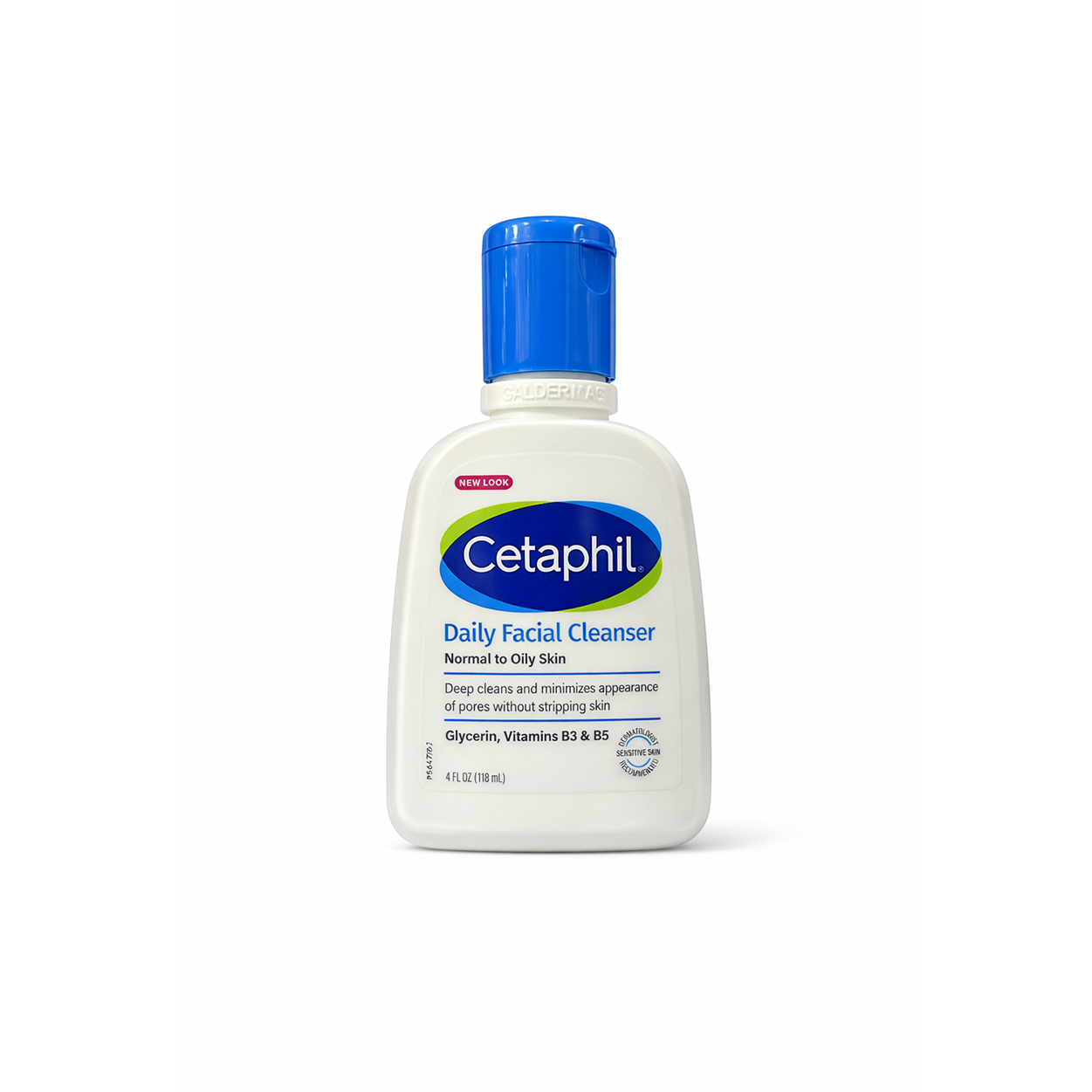 Cetaphil Daily Facial Cleanser for normal to oily skin 118ml bottle, gentle foaming face wash for oil control and deep cleansing