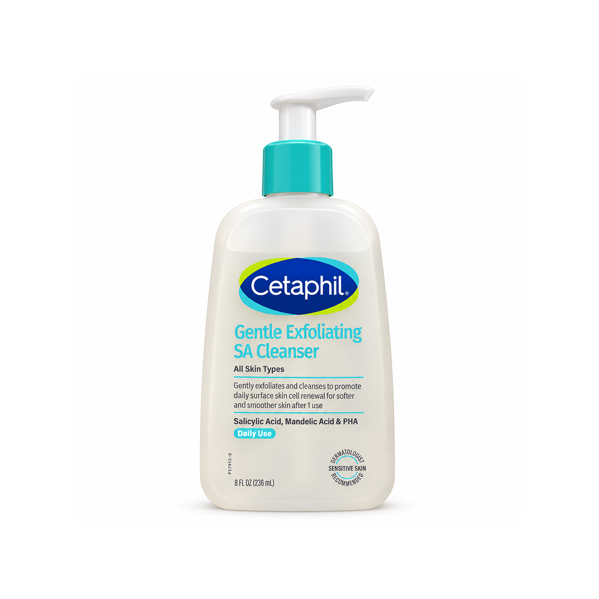 Cetaphil Gentle Exfoliating SA Cleanser 236ml exfoliating facial cleanser for smoother skin and daily pore cleansing.
