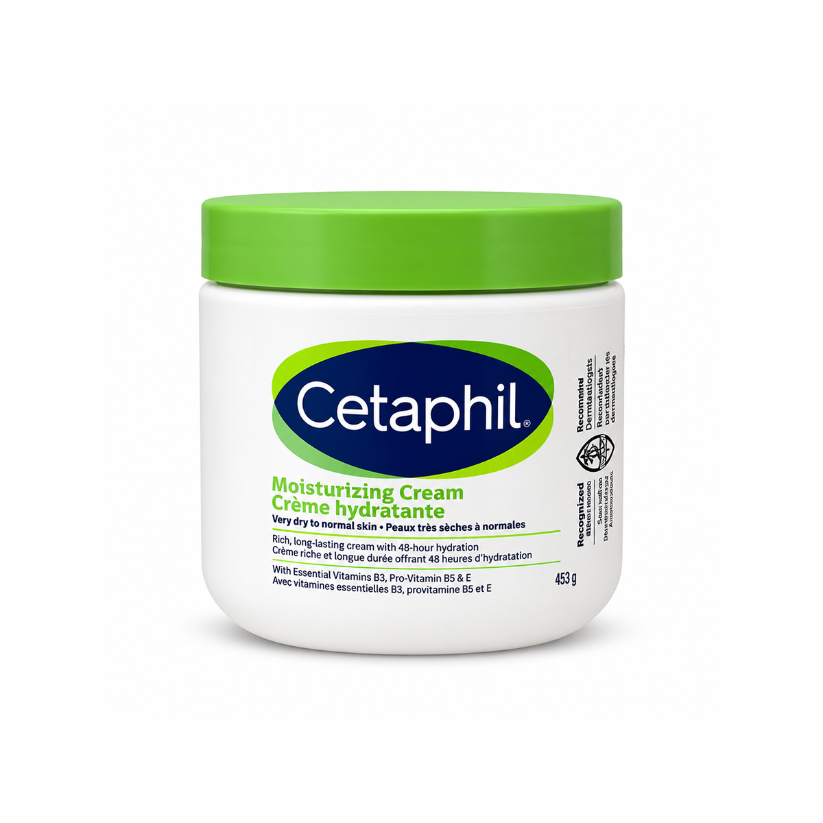 Cetaphil Moisturizing Cream 453g moisturizing cream for very dry to normal skin, providing up to 48-hour hydration.