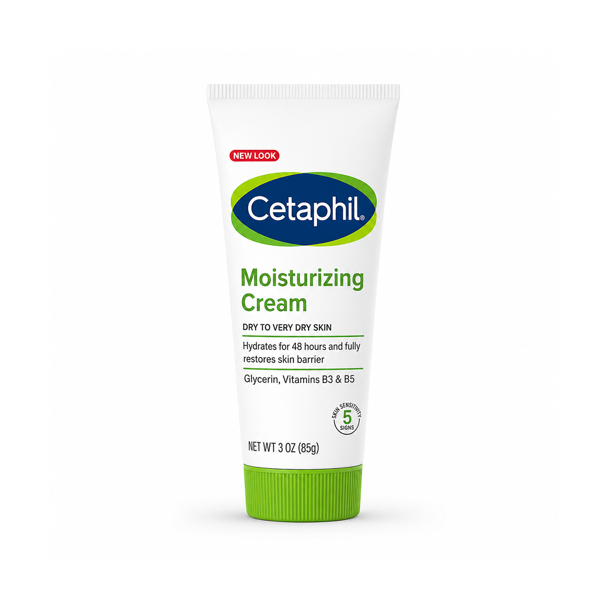 Cetaphil Moisturizing Cream Dry To Very Dry Skin 85g moisturizing cream tube providing 48-hour hydration and skin barrier repair