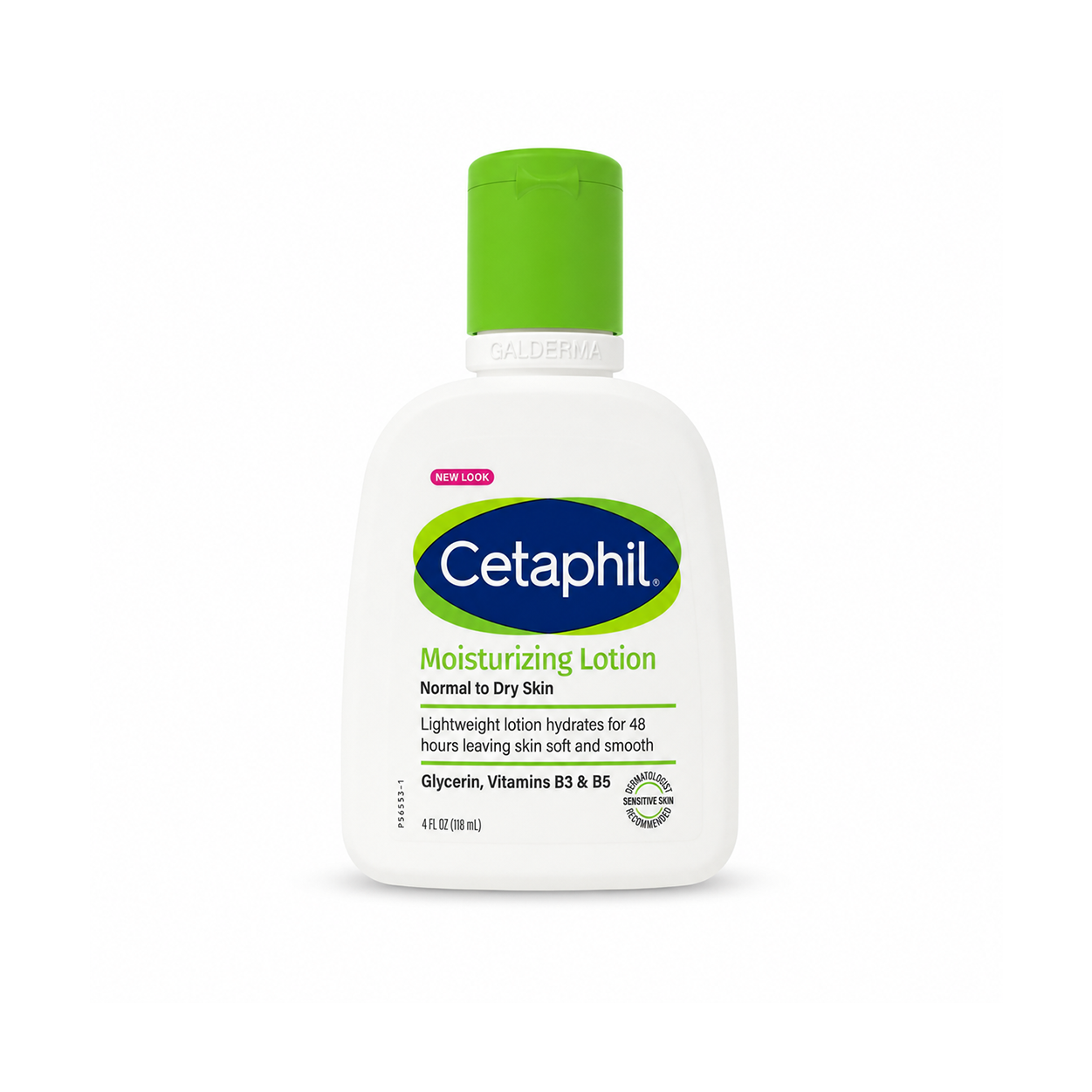 Cetaphil Moisturizing Lotion 118ml body lotion for normal to dry sensitive skin with glycerin, providing long-lasting hydration and softness.
