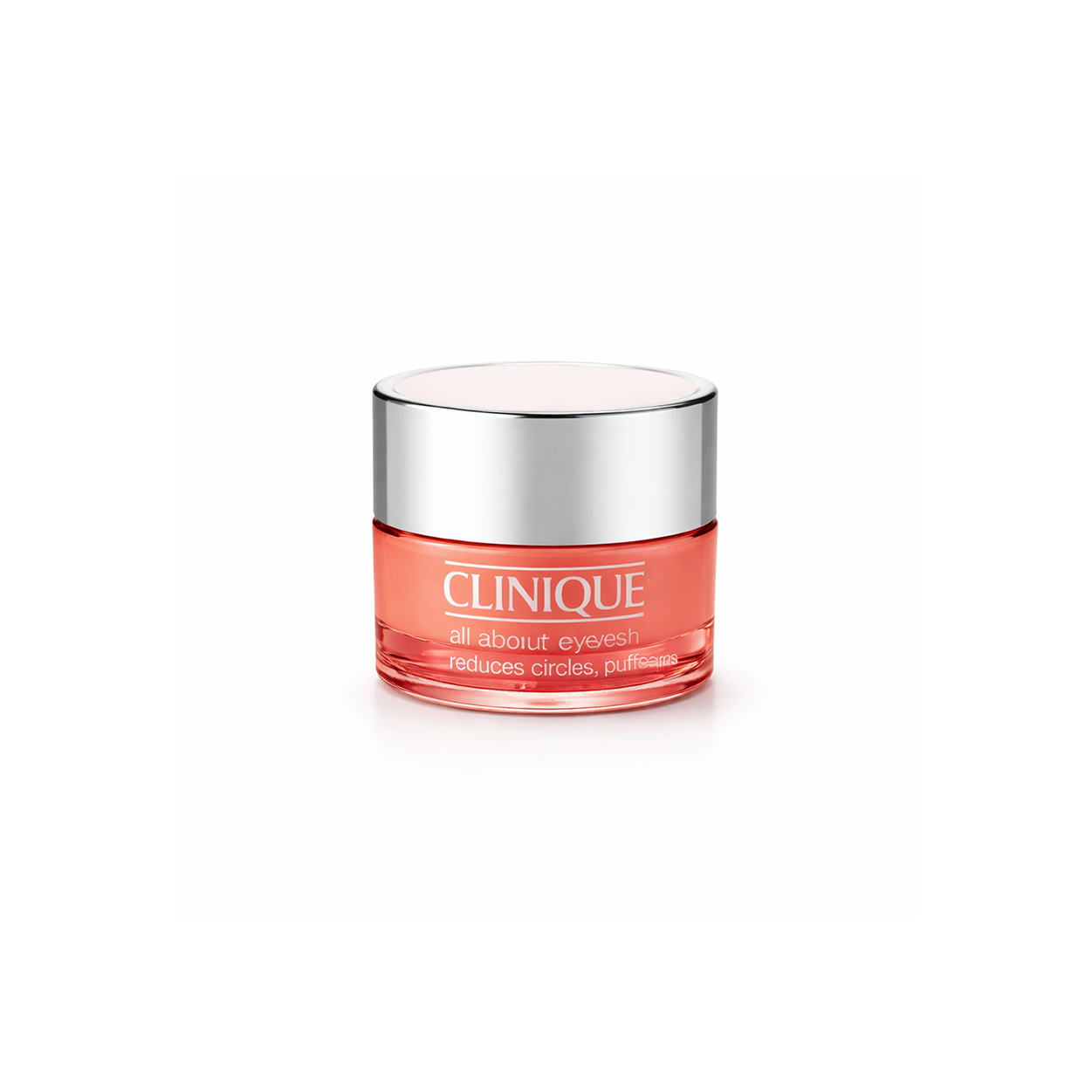 Clinique All About Eyes eye cream jar for dark circles and puffiness, lightweight hydrating under-eye treatment 15ml