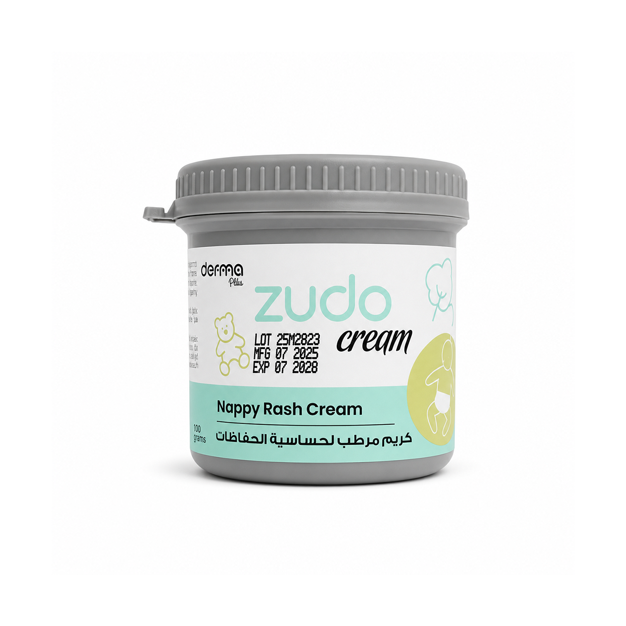 Derma Plus Zudo Cream Nappy Rash Cream 100g for soothing diaper irritation and protecting sensitive baby skin from redness