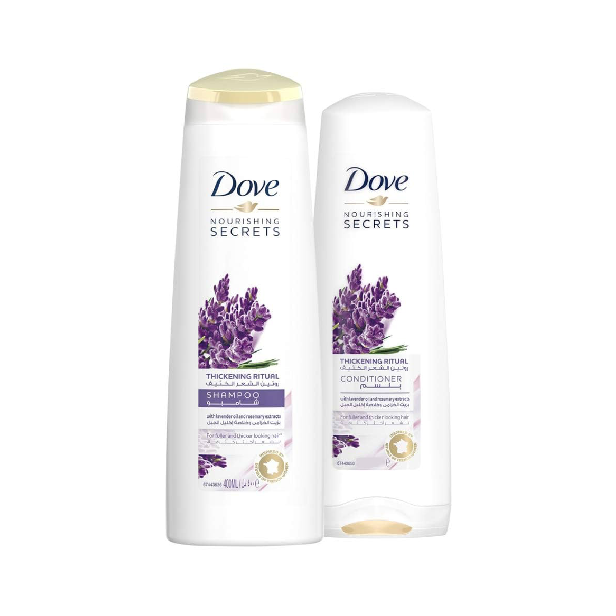 Dove Lavender Thickness Shampoo 400Ml+Conditioner 320Ml