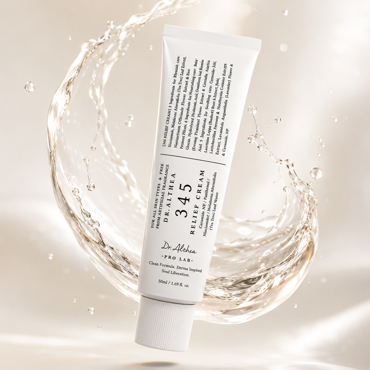 Dr. Althea 345 Relief Cream 50ml barrier repair face cream for sensitive skin with Ceramide NP and Niacinamide for deep hydration