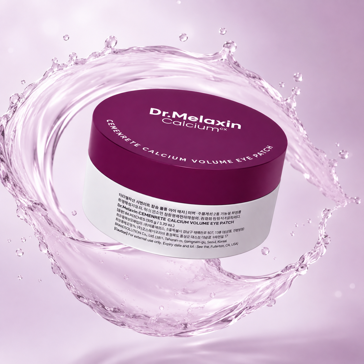 Dr.Melaxin Calcium CX Cemenrete Calcium Volume Eye Patch hydrogel eye patches 60 patches for firmer, hydrated under-eye skin