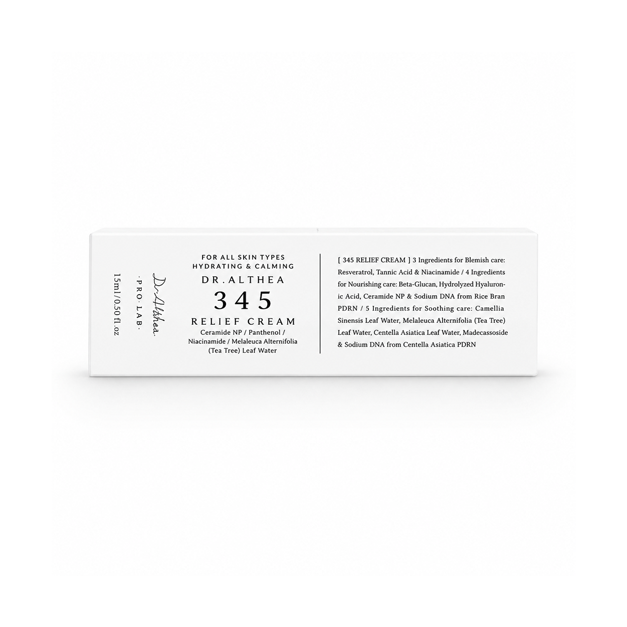 Dr. Althea 345 Relief Cream 50ml barrier repair face cream for sensitive skin with Ceramide NP and Niacinamide for deep hydration