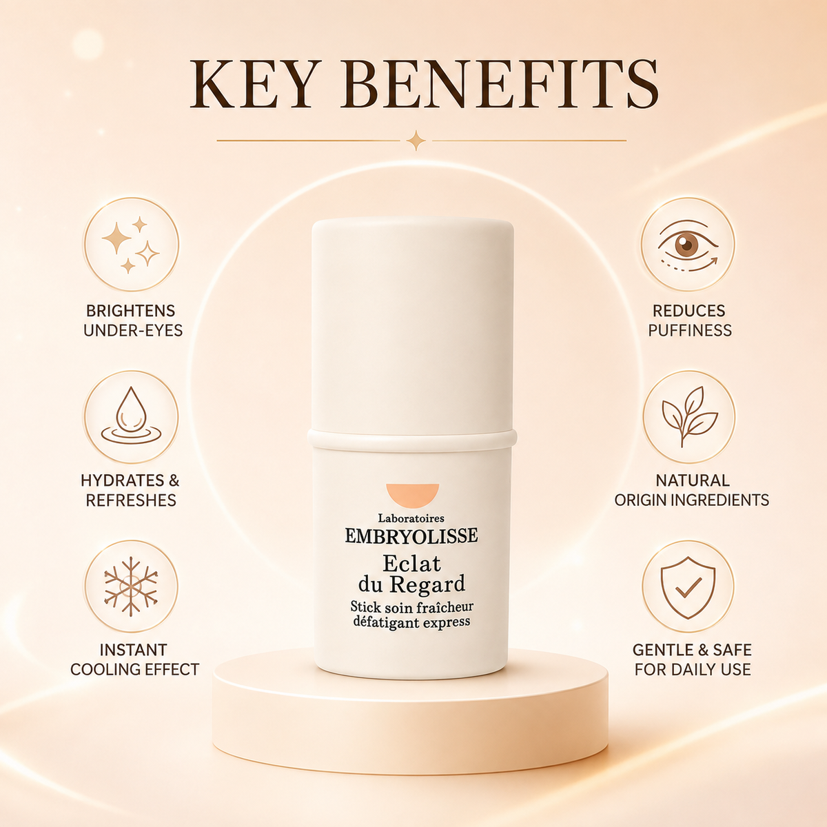 Embryolisse Eclat du Regard cooling eye care stick 4.5g for refreshing tired-looking eyes