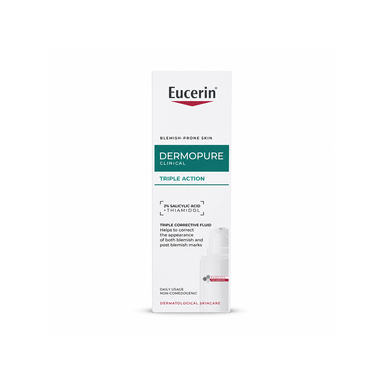 Eucerin DermoPure Clinical Triple Action Triple Corrective Fluid 40ml acne treatment serum helping reduce blemishes and post-acne marks