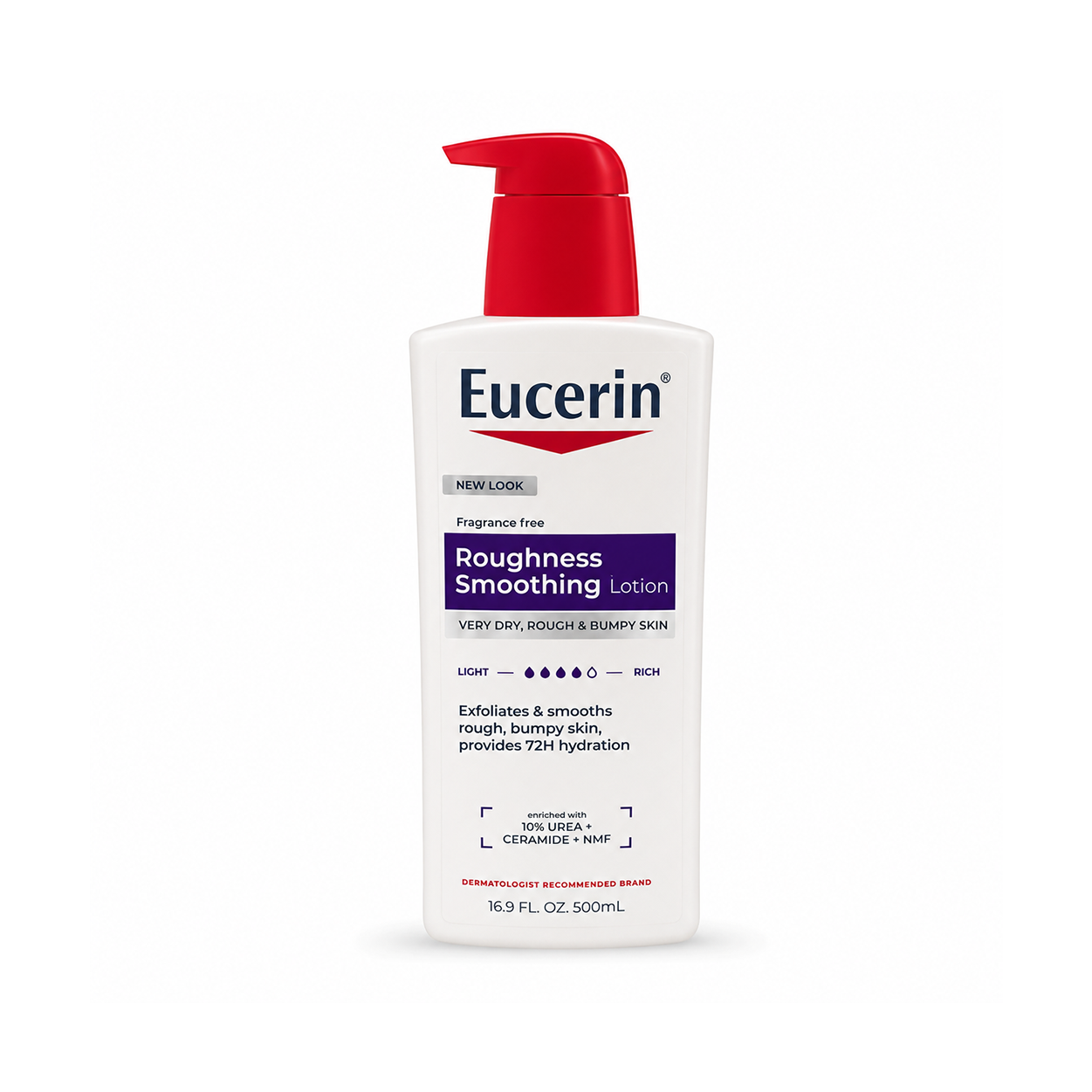 Eucerin Roughness Smoothing Lotion 500ml body lotion for very dry rough and bumpy skin with 72-hour hydration benefits