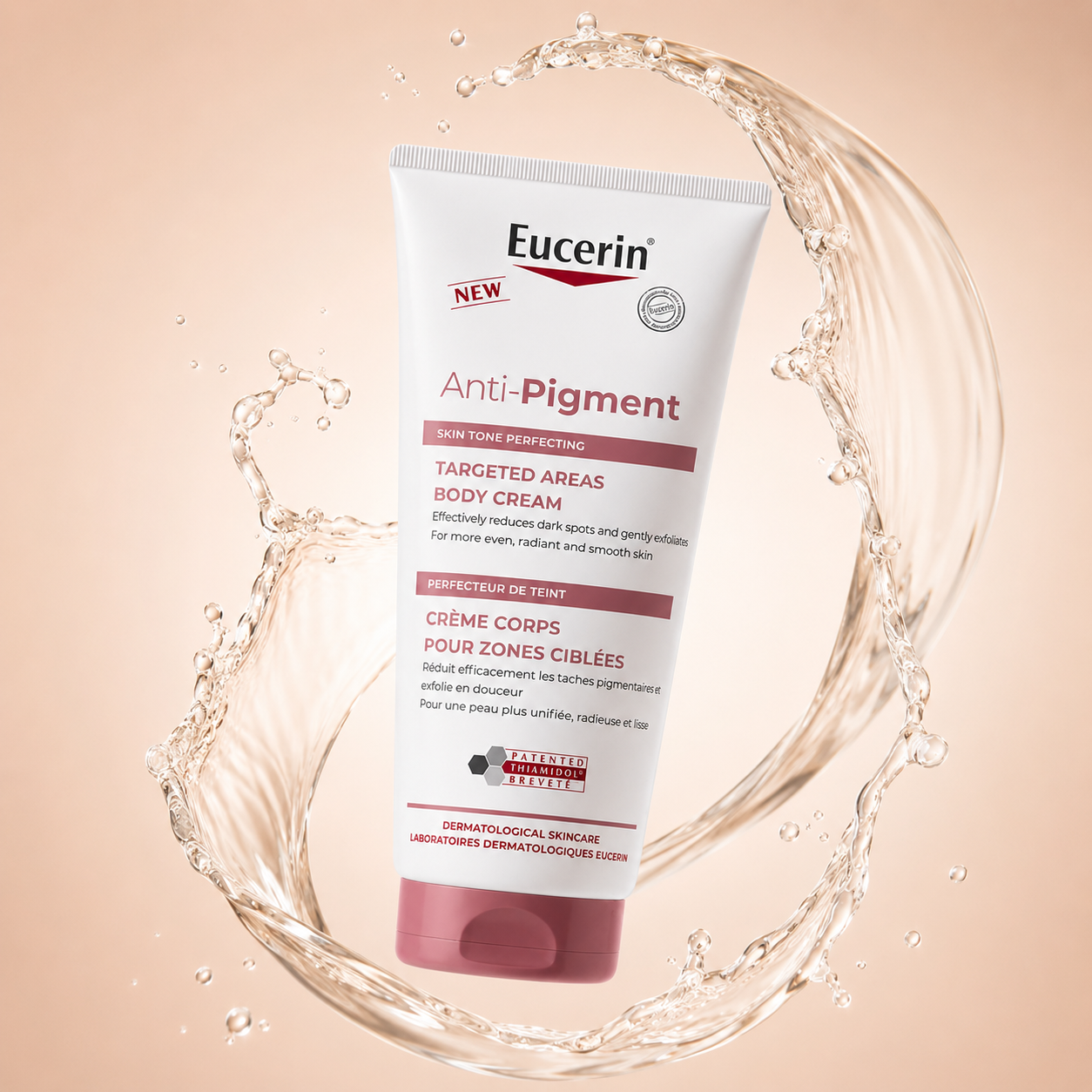 Eucerin Anti-Pigment Targeted Areas Body Cream 200ml for reducing dark spots and improving uneven skin tone on body areas
