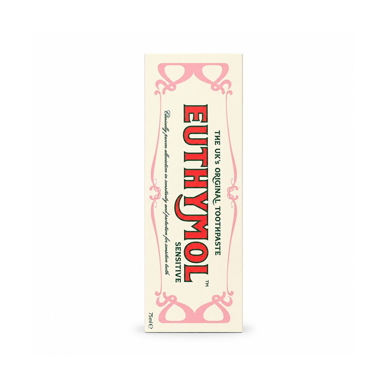 Euthymol Sensitive Toothpaste 75ml fluoride toothpaste for sensitive teeth with enamel protection and fresh breath care
