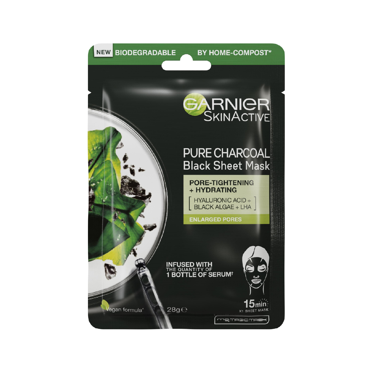 Garnier S.Act Hydrating Face Mask Pure Charcoal  28G