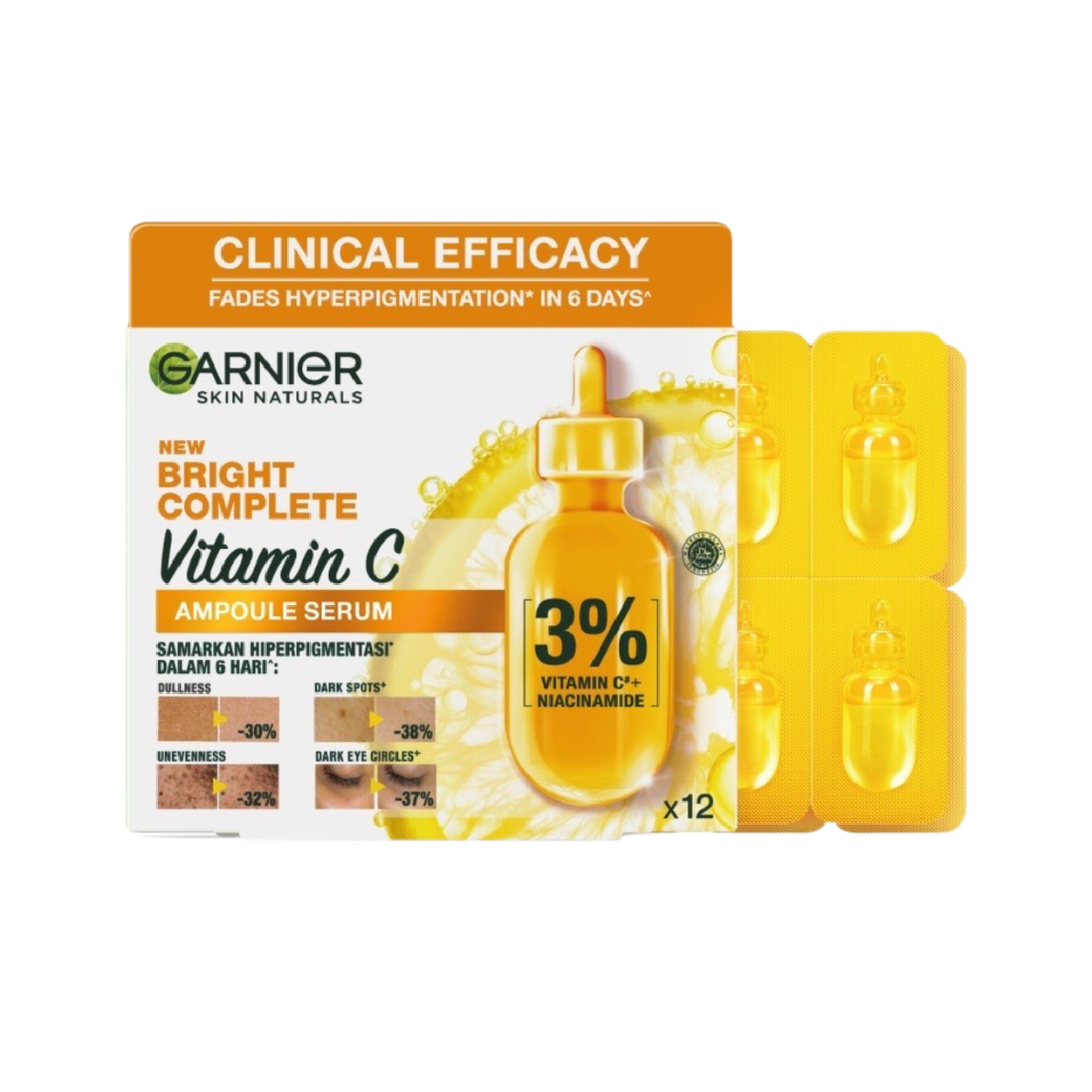 Garnier Fast Bright Vit C 3% Serum 12X1.5Ml