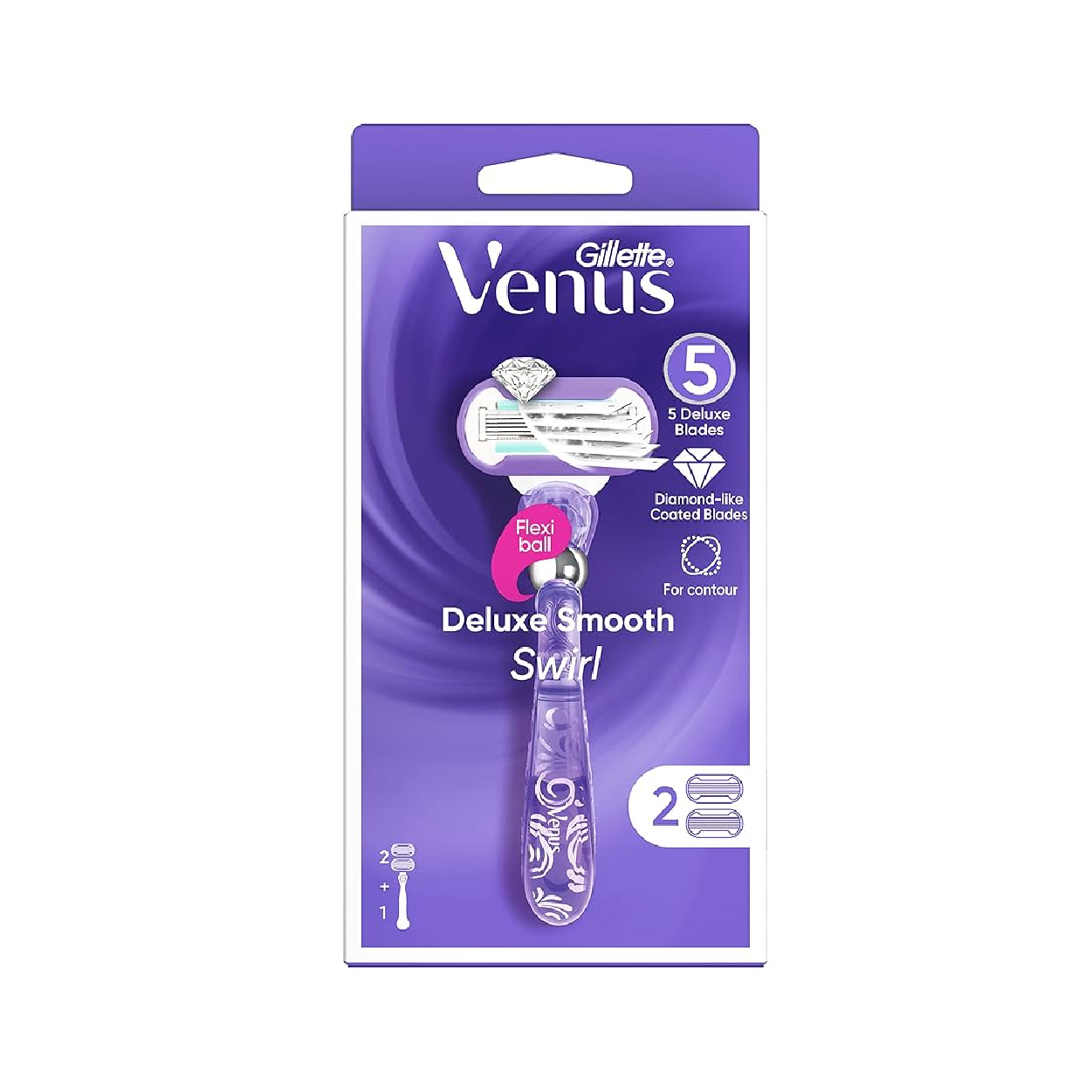 Gillette Venus Deluxe Smooth Swirl 5Blade+1Razor+1Cartridge