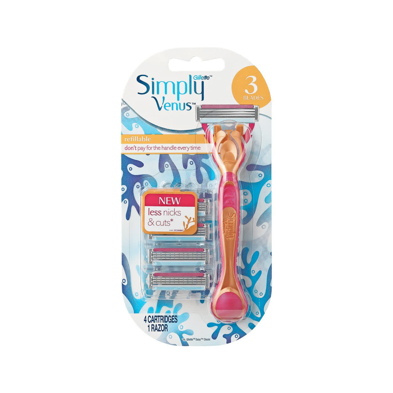 Gillette Simply Venus Women Razor 3+1 Cartridge