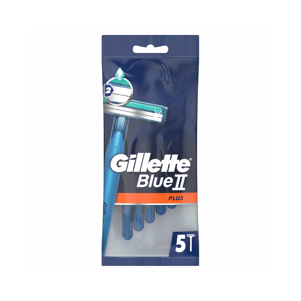 Gillette Blue Ii Plus Disposable 5'S